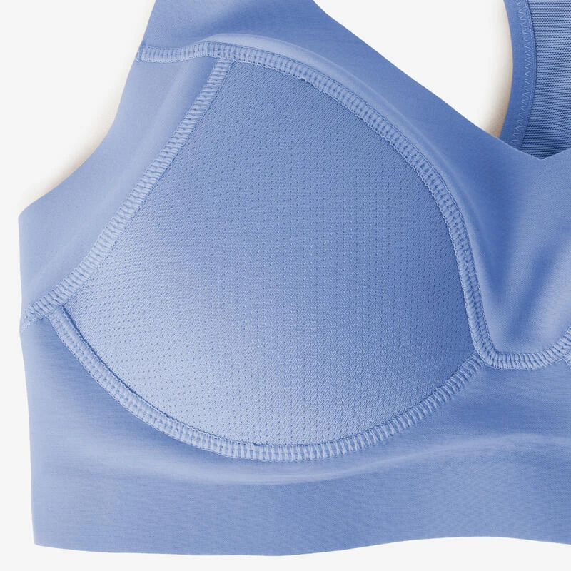 Kalenji Brassière Invisible Avec Coques Maintien Fort Femme - Bleu – Image 2