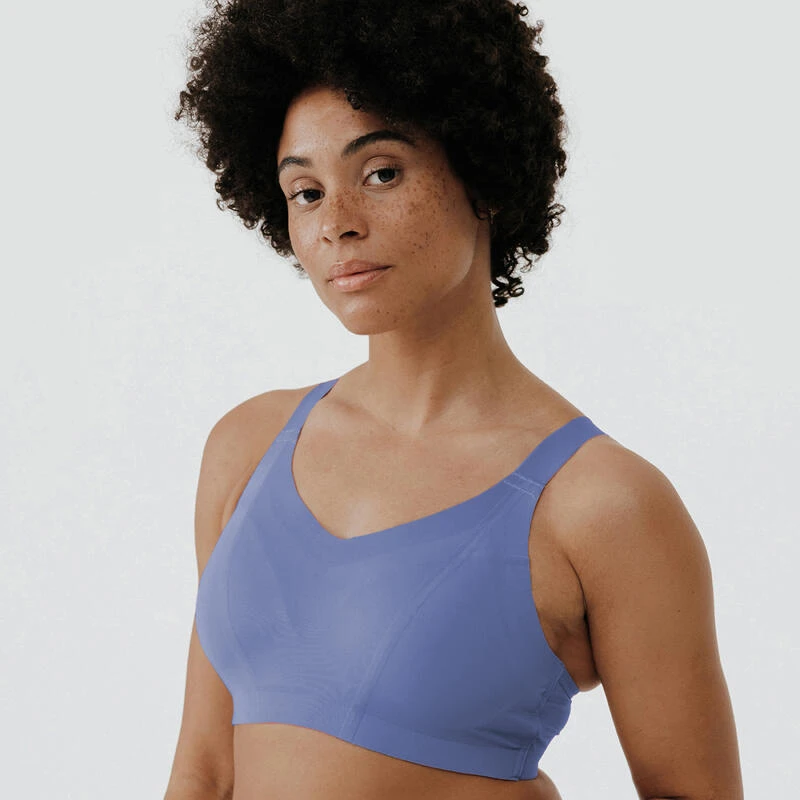 Kalenji Brassière Invisible Avec Coques Maintien Fort Femme - Bleu – Image 8