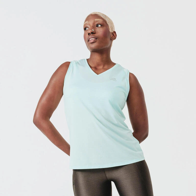 Kalenji Débardeur Respirant Running Femme - Dry Vert Clair