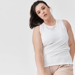 Kalenji Débardeur Respirant Running Femme - Soft Blanc