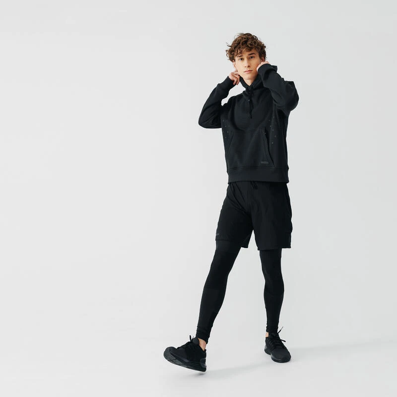 Kalenji Sweat Ă Capuche Running Chaud Homme - Warm 500 Noir â Image 2