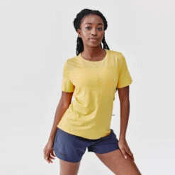 Kalenji T-shirt Respirant Running Femme - Dry+ Breath Jaune