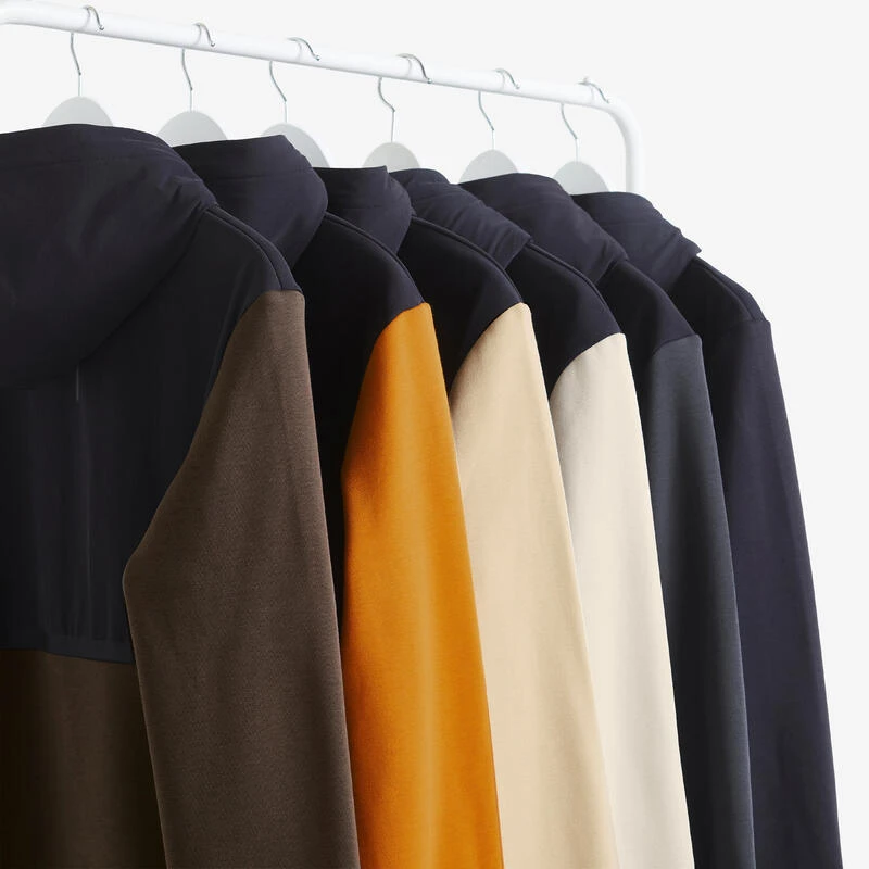 VESTE A CAPUCHE DE RUNNING HOMME KALENJI WARM + KAKI FONCĂ â Image 7