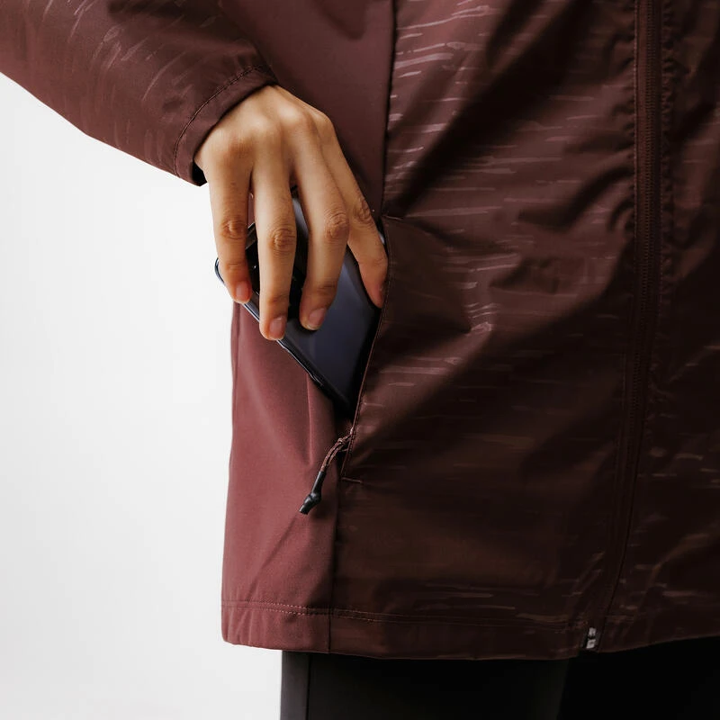Kalenji Veste à Capuche Running Déperlante Femme - Rain Marron – Image 5