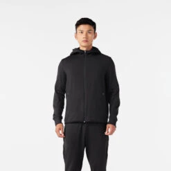 Kalenji VESTE MANCHES LONGUES RUN 100 HOMME WARM NOIRE